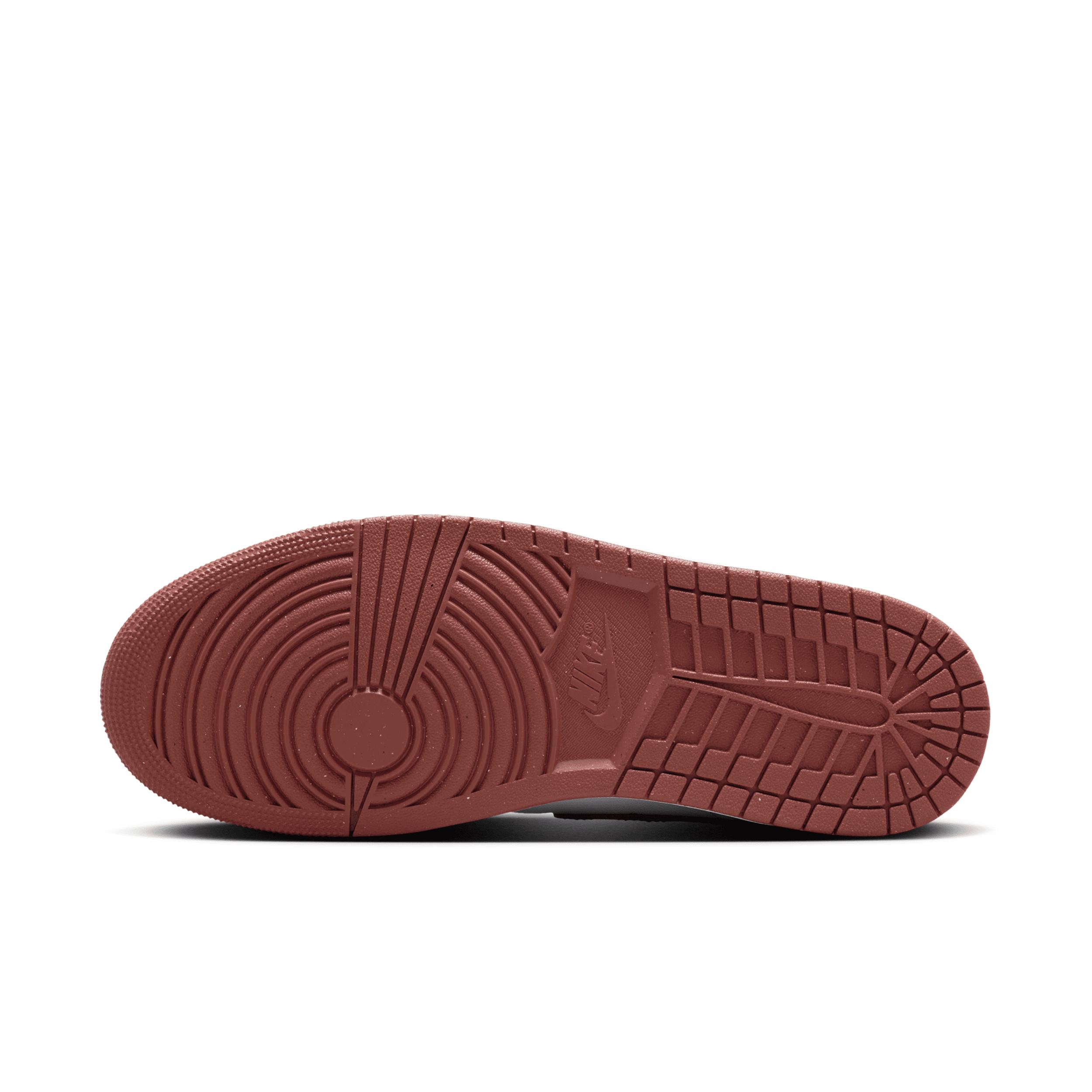 Jordan Mens Jordan Air Jordan 1 Mid SE - Mens Shoes White/Black/Dark Pony Product Image