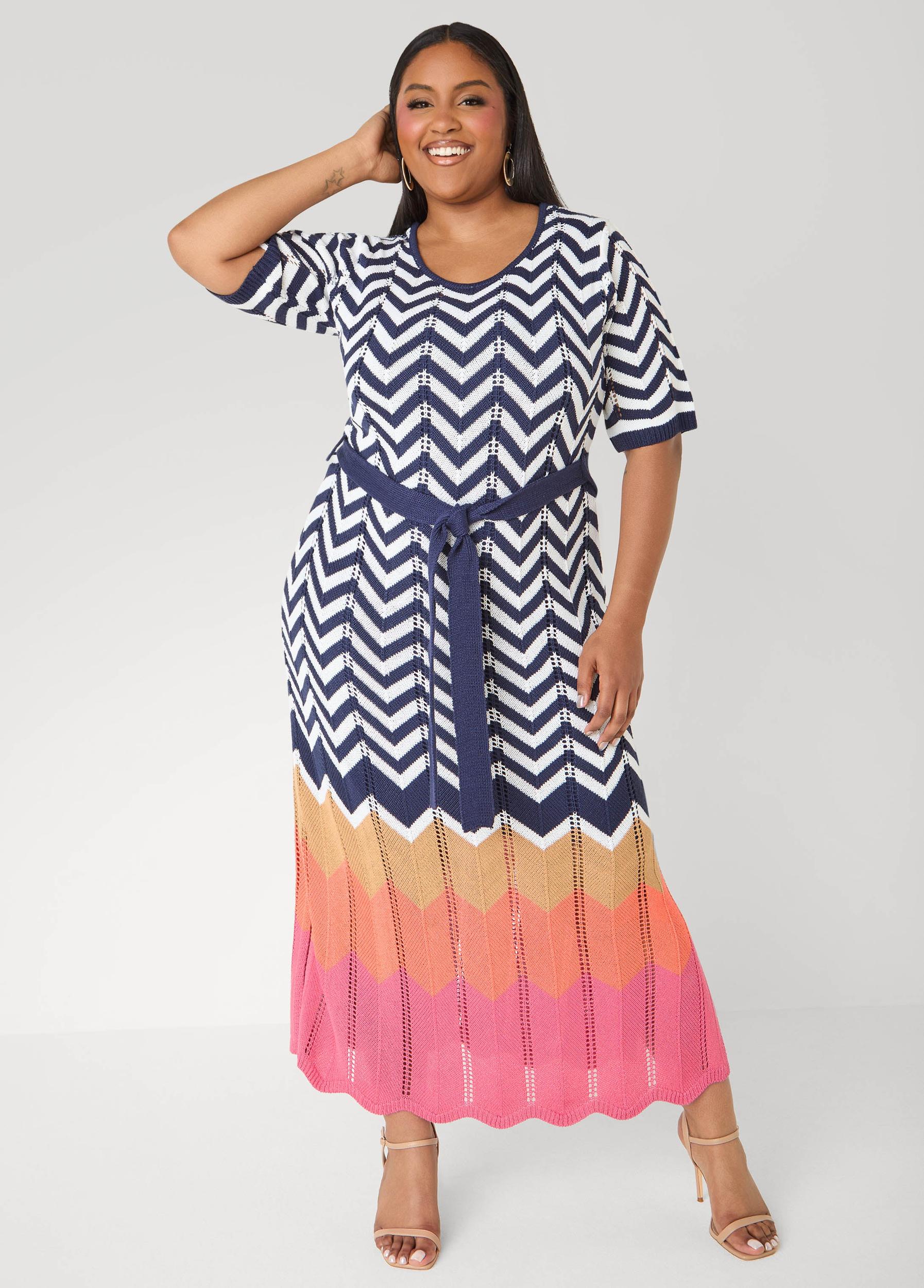 Zig Zag Pointelle Maxi Dress Product Image