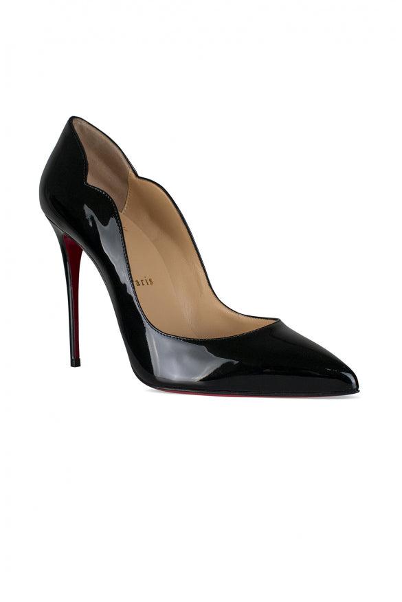 CHRISTIAN LOUBOUTIN Hot Chick Black Patent Leather Pumps Product Image