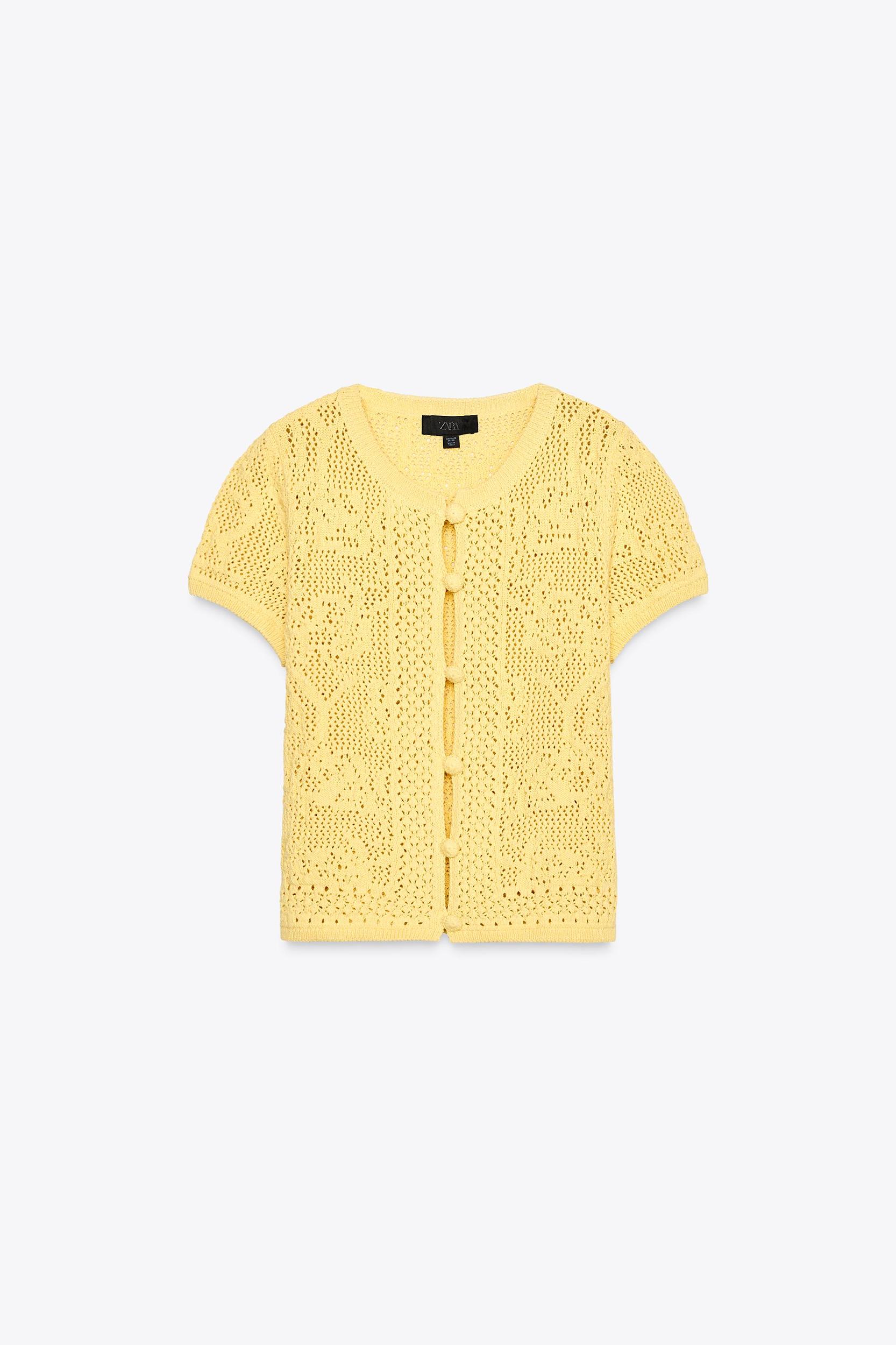 CROCHET KNIT TOP Product Image