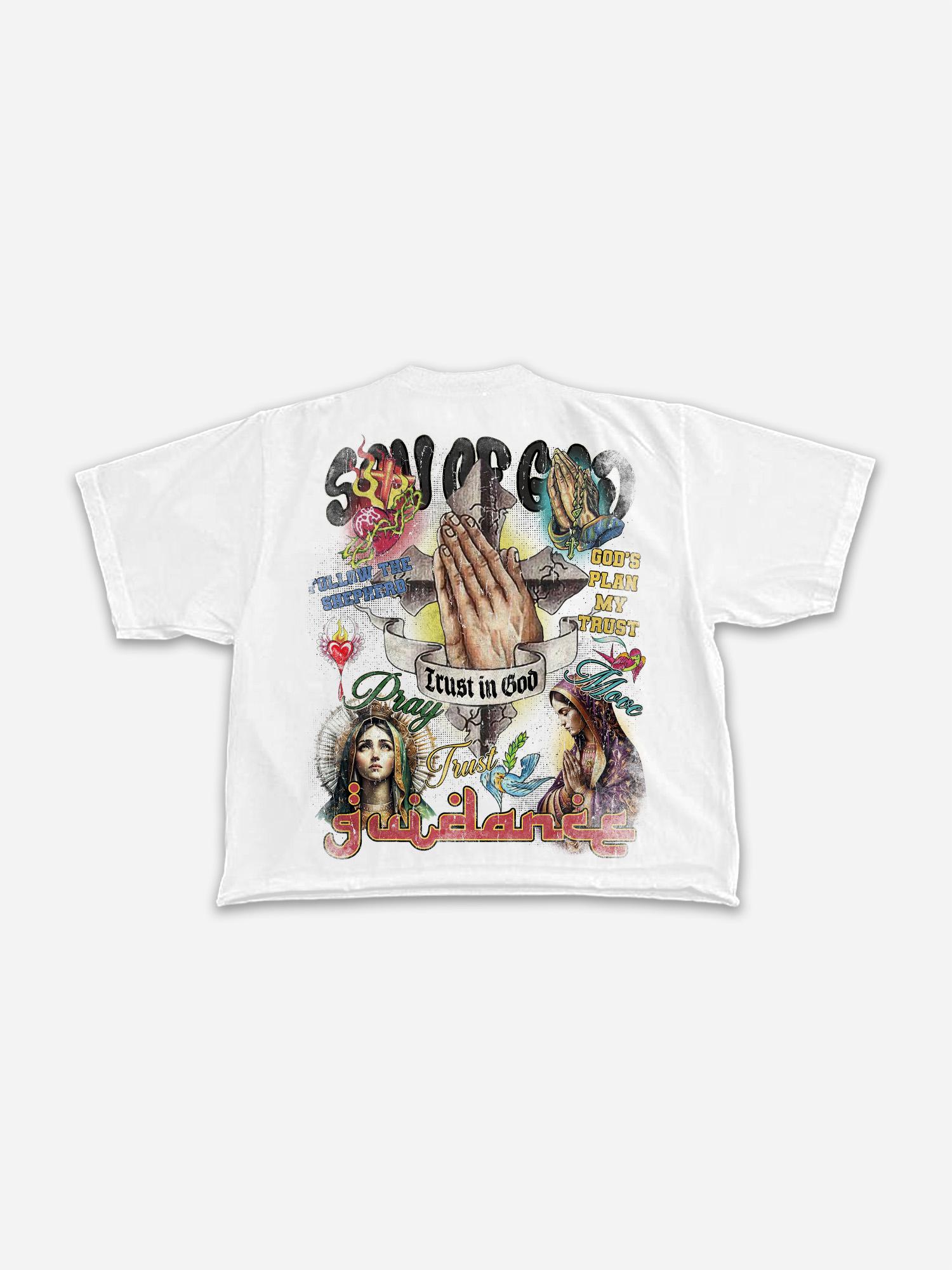 Sopula Son Of God Vintage Collage Graphics Cropped T-Shirts Product Image