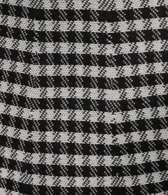 CeCe Gingham Jacquard High Waisted Flared Coordinating Short Skirt Product Image