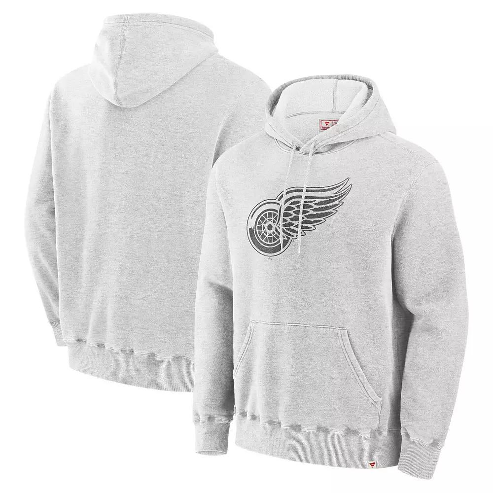 Men's Fanatics Cream Detroit Red Wings Pullover Hoodie, Size: Large, Beige Product Image