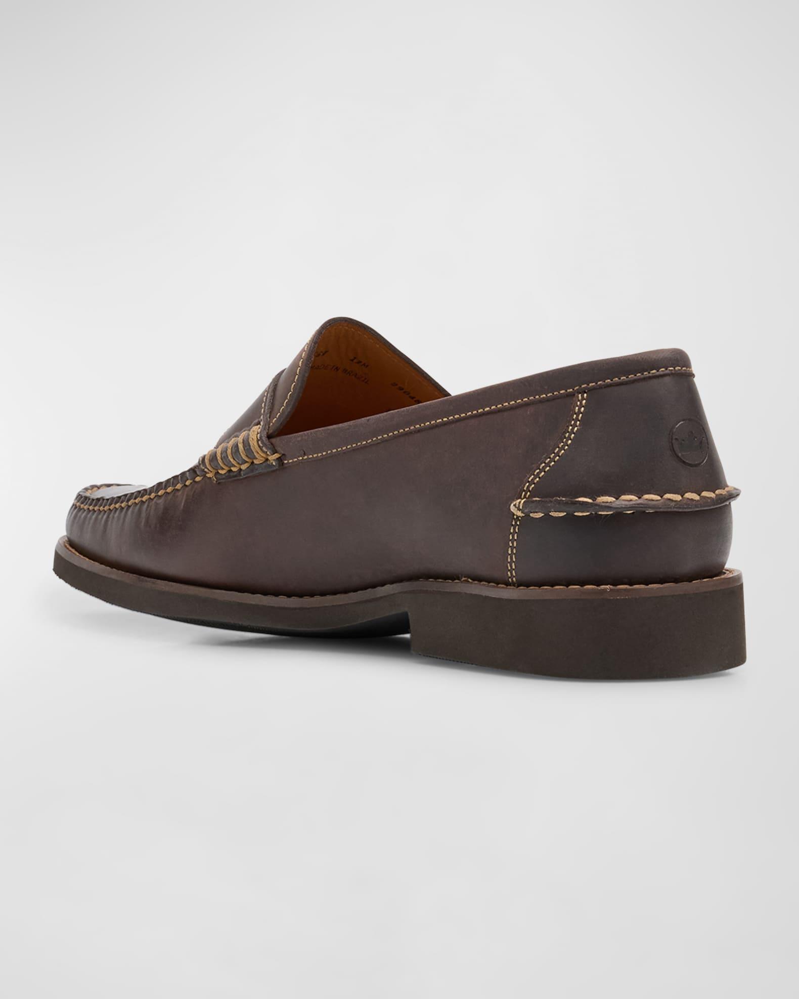Men's Handsewn Leather Penny Loafers Product Image