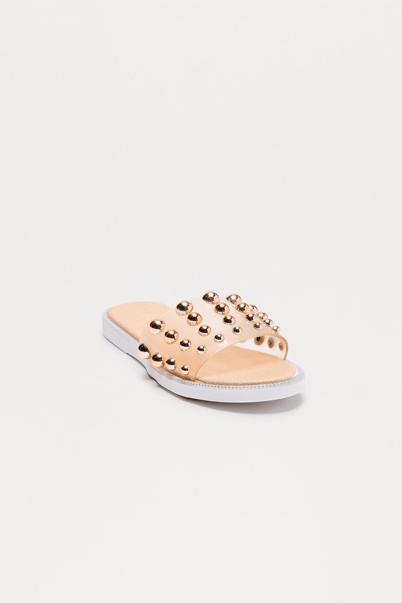 Lessa Studded Sandals - Rose Gold Product Image