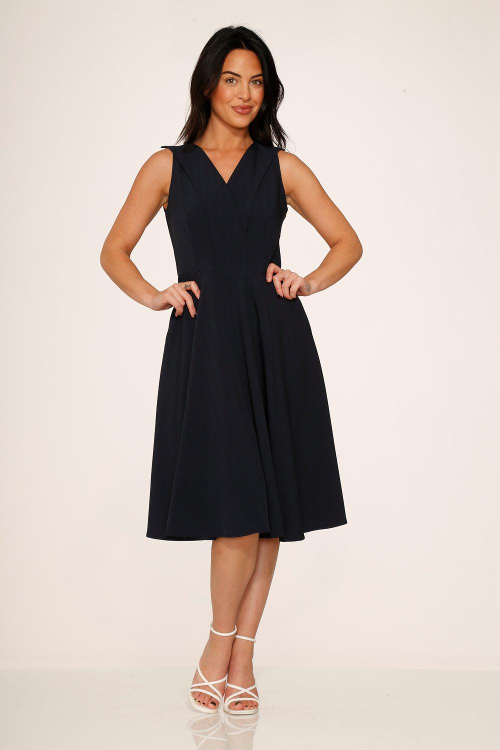 Navy Blue Swing Dress Product Image
