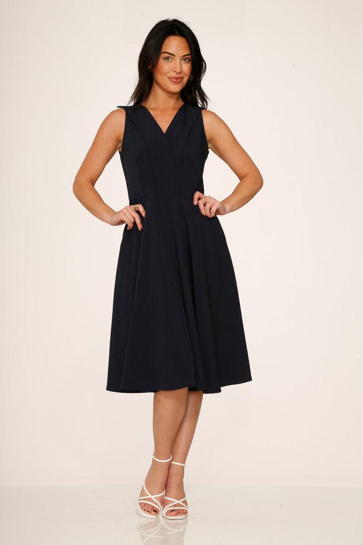 Navy Blue Swing Dress Product Image