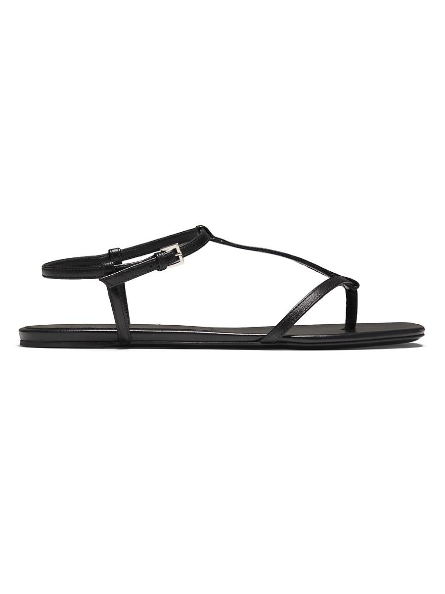 Womens Amaru Leather T-Strap Sandals Product Image