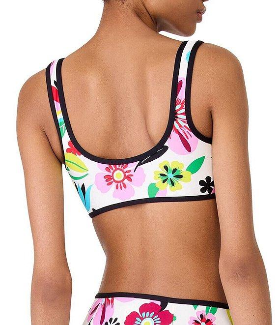 kate spade new york Safari Floral V-Wire Neck Crop Swim Top Product Image