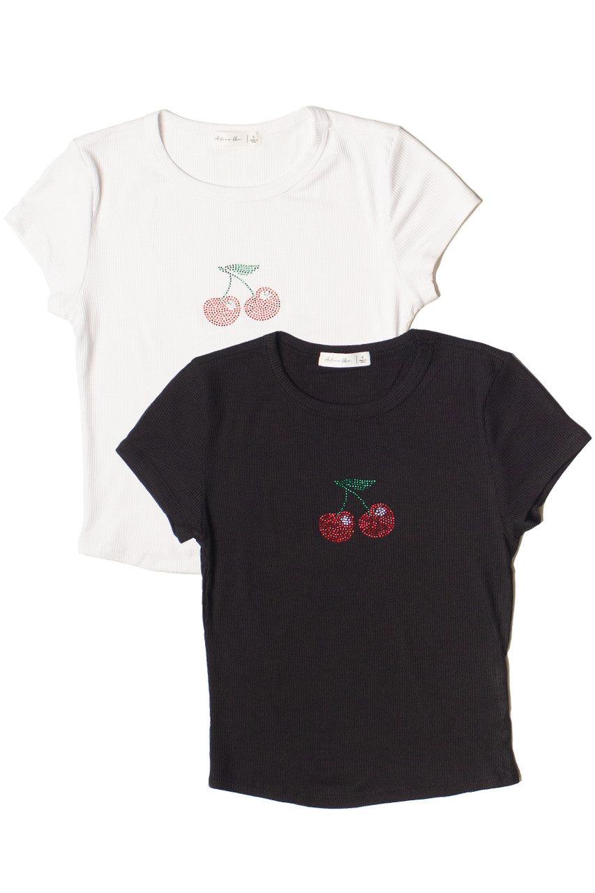 Rhinestone Cherry Tee Product Image