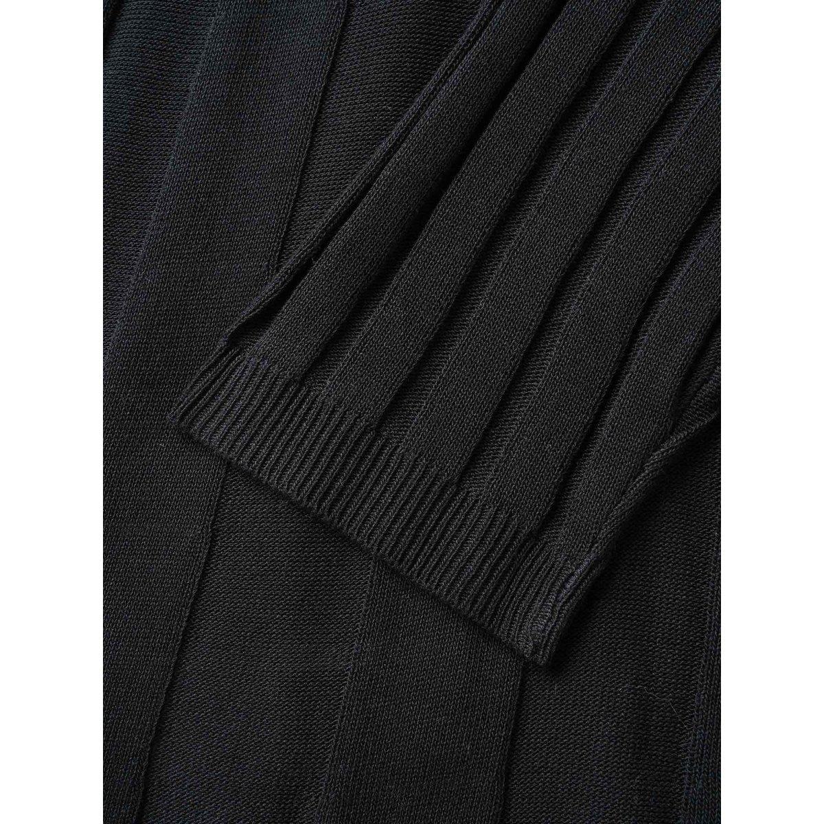 Plus Size Plain Textured Kimono Collar Cardigan Black Women Timeless Loose Long Sleeve Elegant Cardigans BloomChic 18-20/2X Product Image