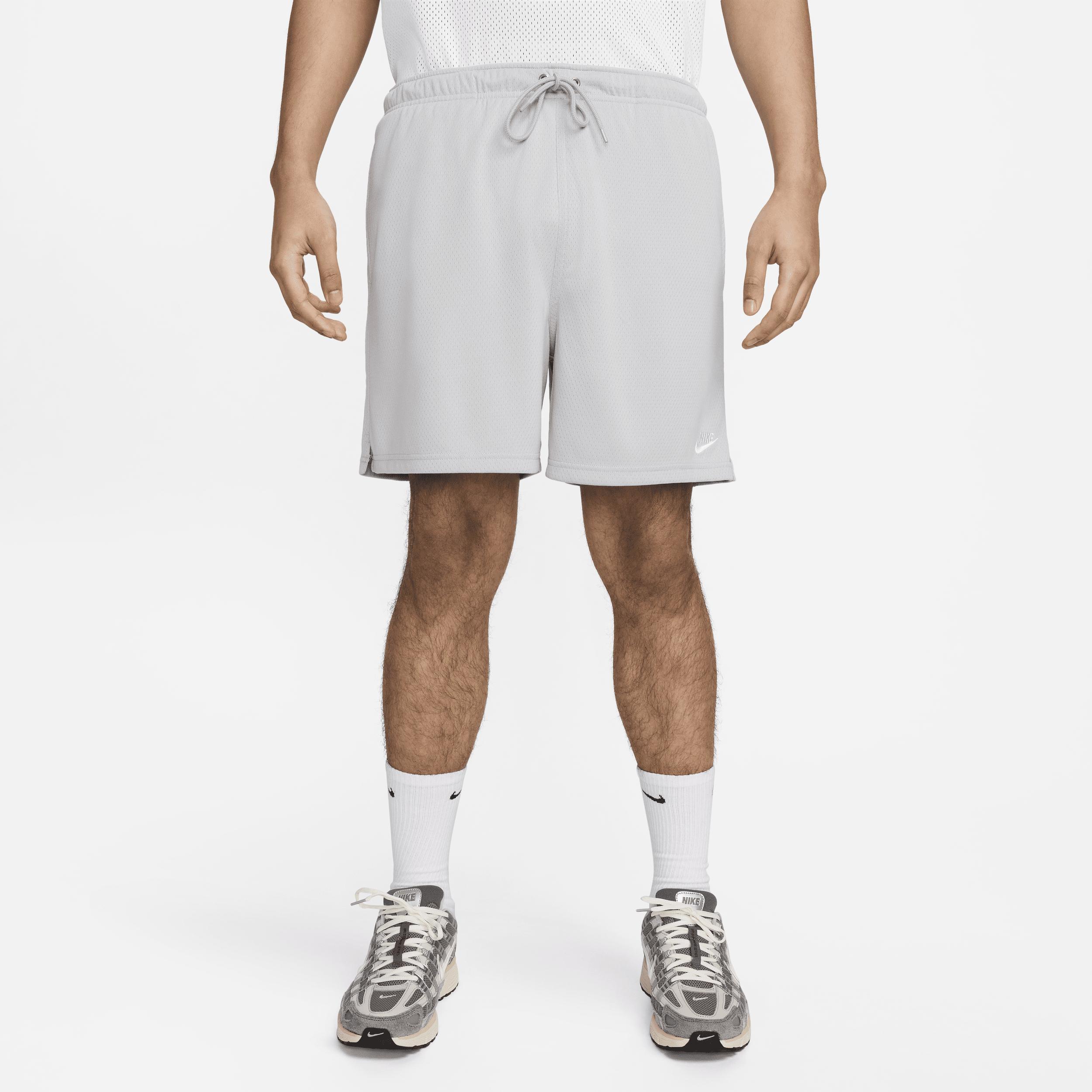 Nike Mens Nike Club Flow Mesh Shorts - Mens White/Light Smoke Grey Product Image