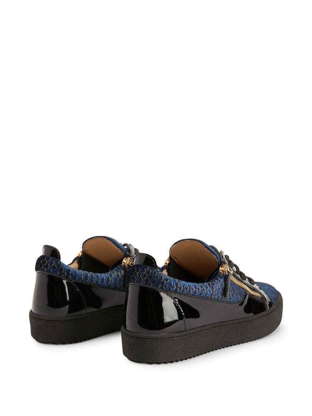 scale-print leather sneakers Product Image