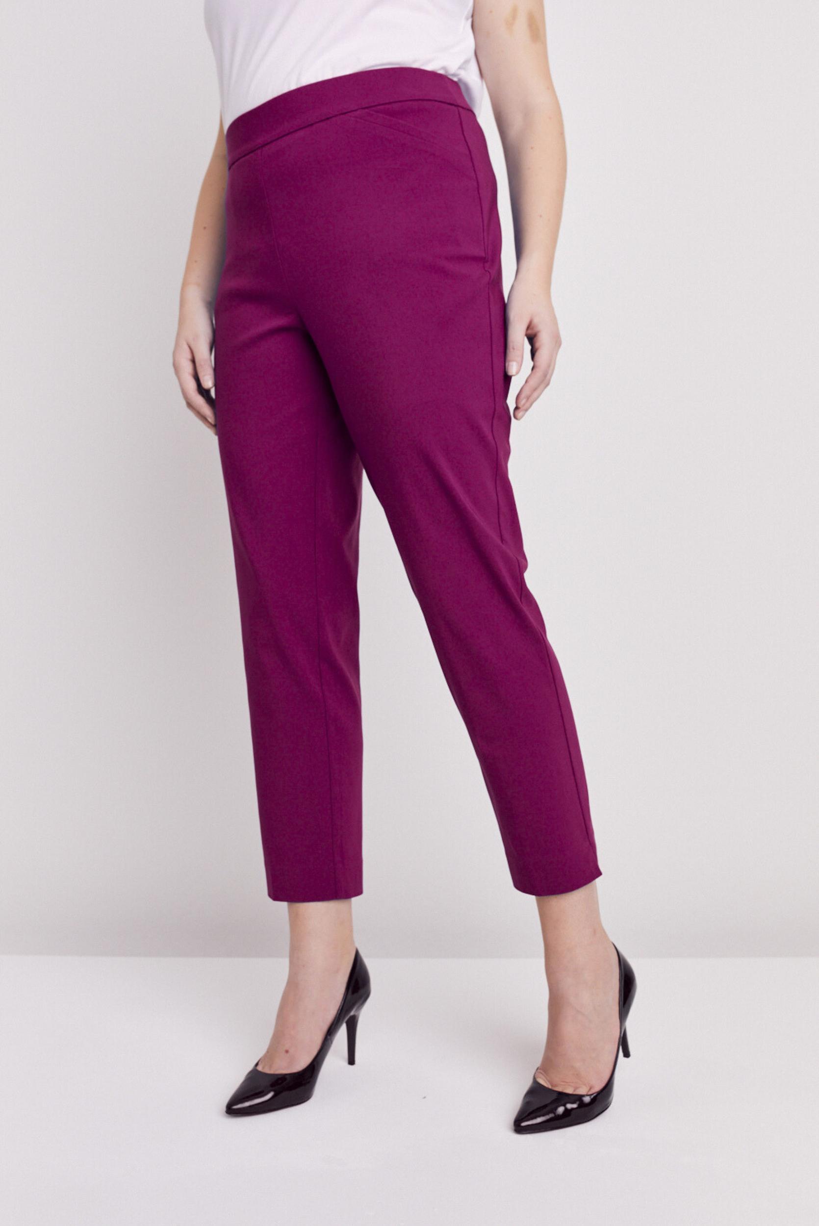 Roz & Ali™ Superstretch Magenta Pull On Ankle Pants Product Image