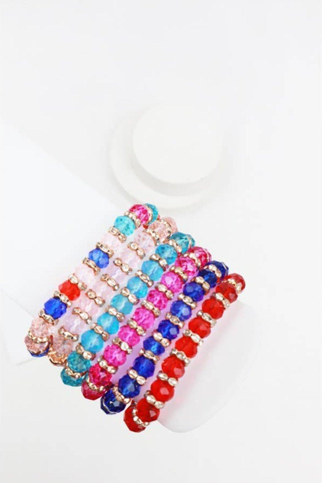Multi Beaded Stretch Bracelet Product Image