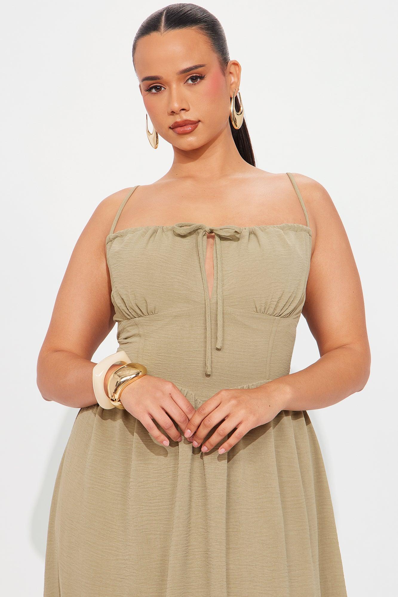Amalfi Summer Midi Dress - Sage Product Image