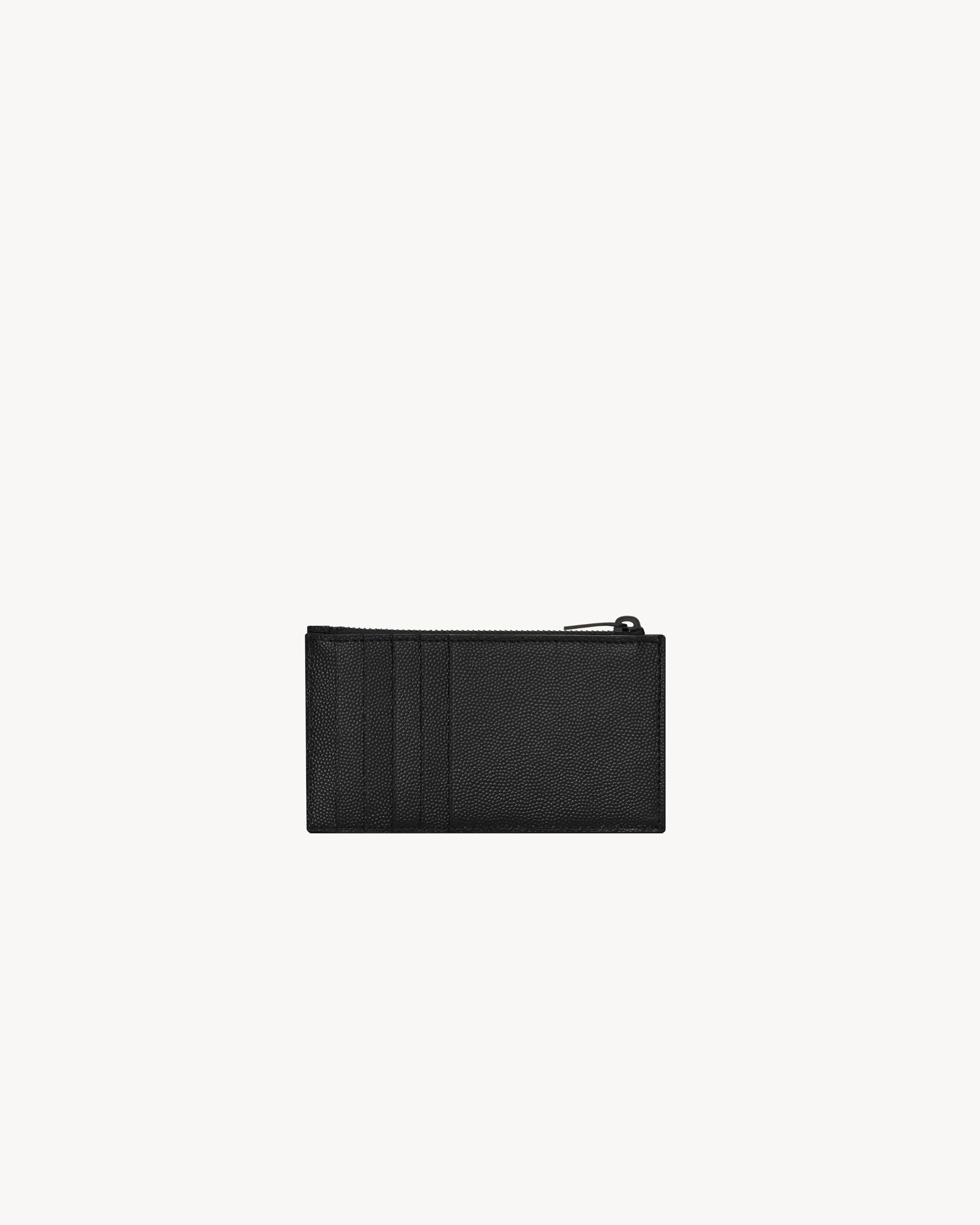 CASSANDRE MATELASSÉ FRAGMENTS CARD CASE IN GRAIN DE POUDRE LEATHER Product Image
