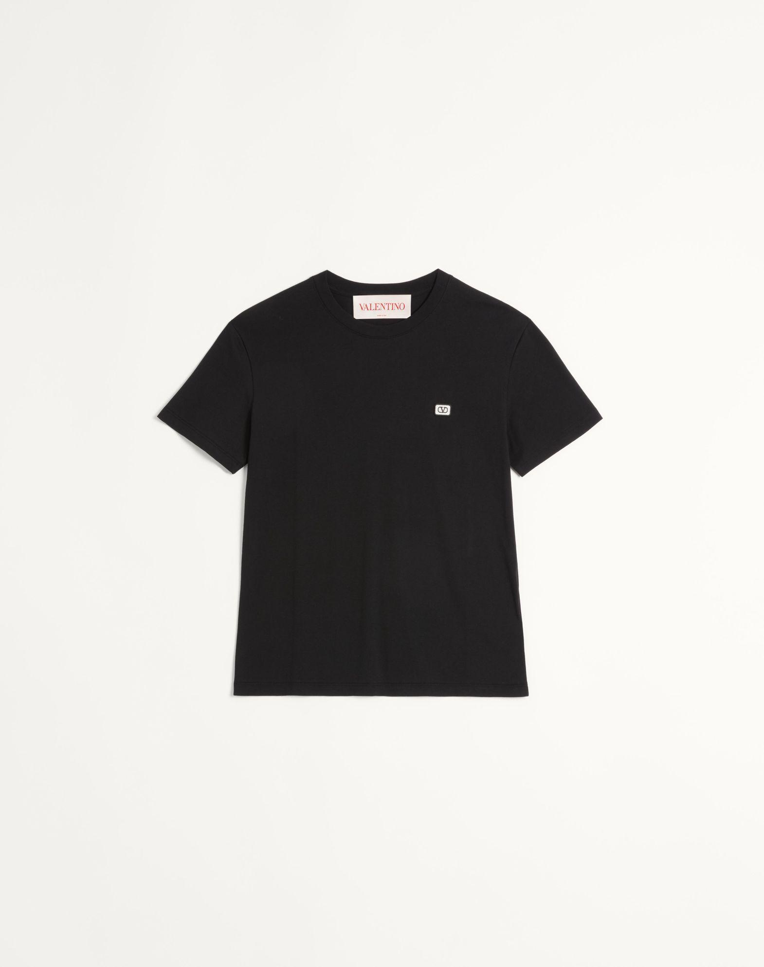 Cotton T-Shirt With Vlogo Patch Product Image