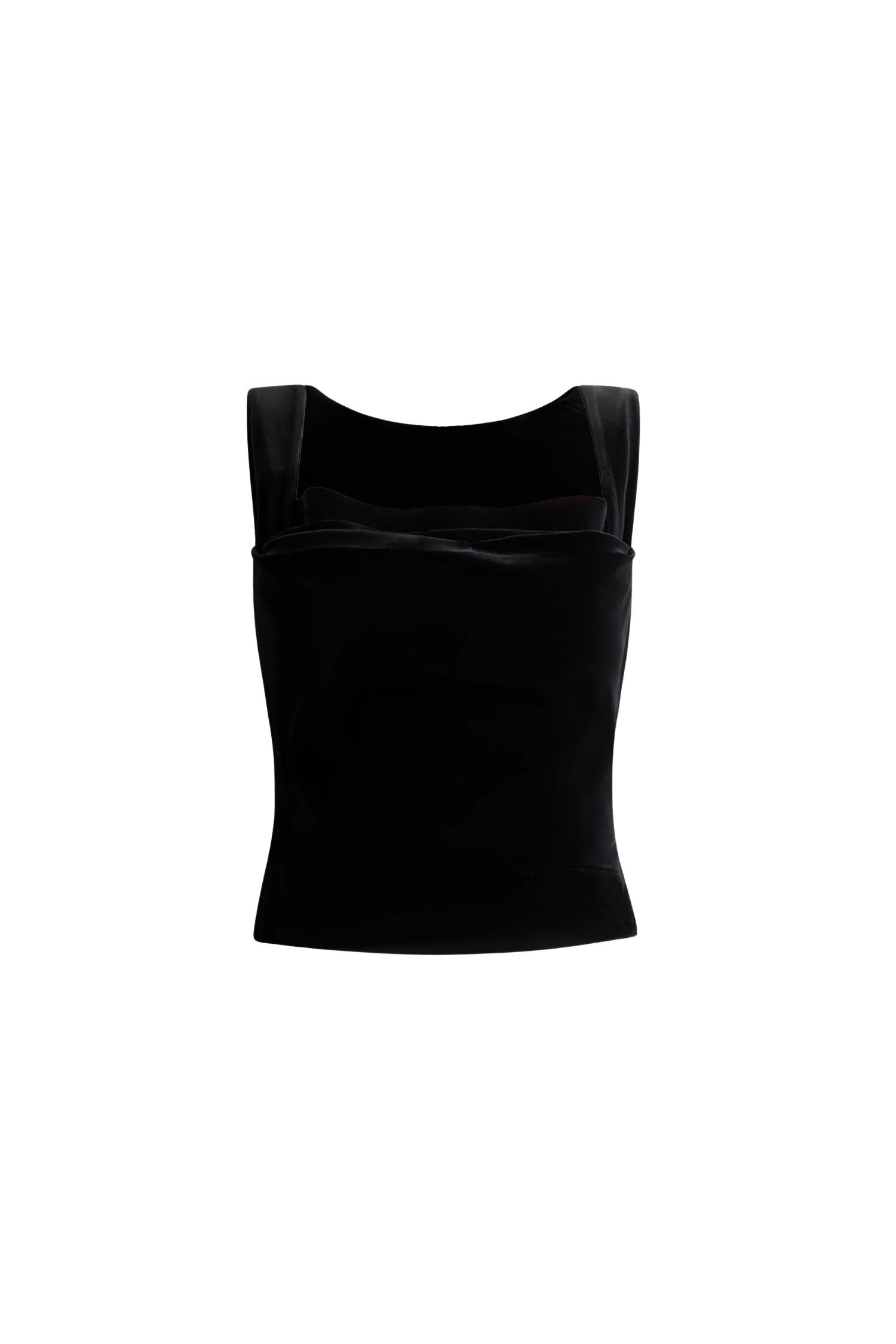IMOGENE CORSET - BLACK VELVET Product Image