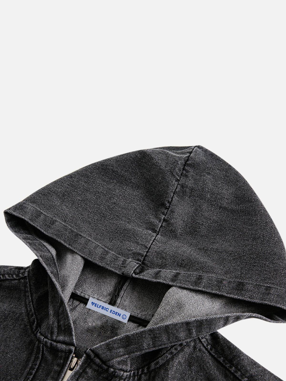 Aelfric Eden Fringe Washed Half Zip Hoodie Product Image