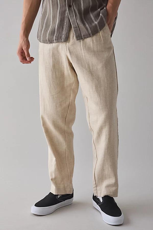 The Critical Slide Society Harrow Linen Pleated Trouser Pant Mens at Urban Outfitters Product Image