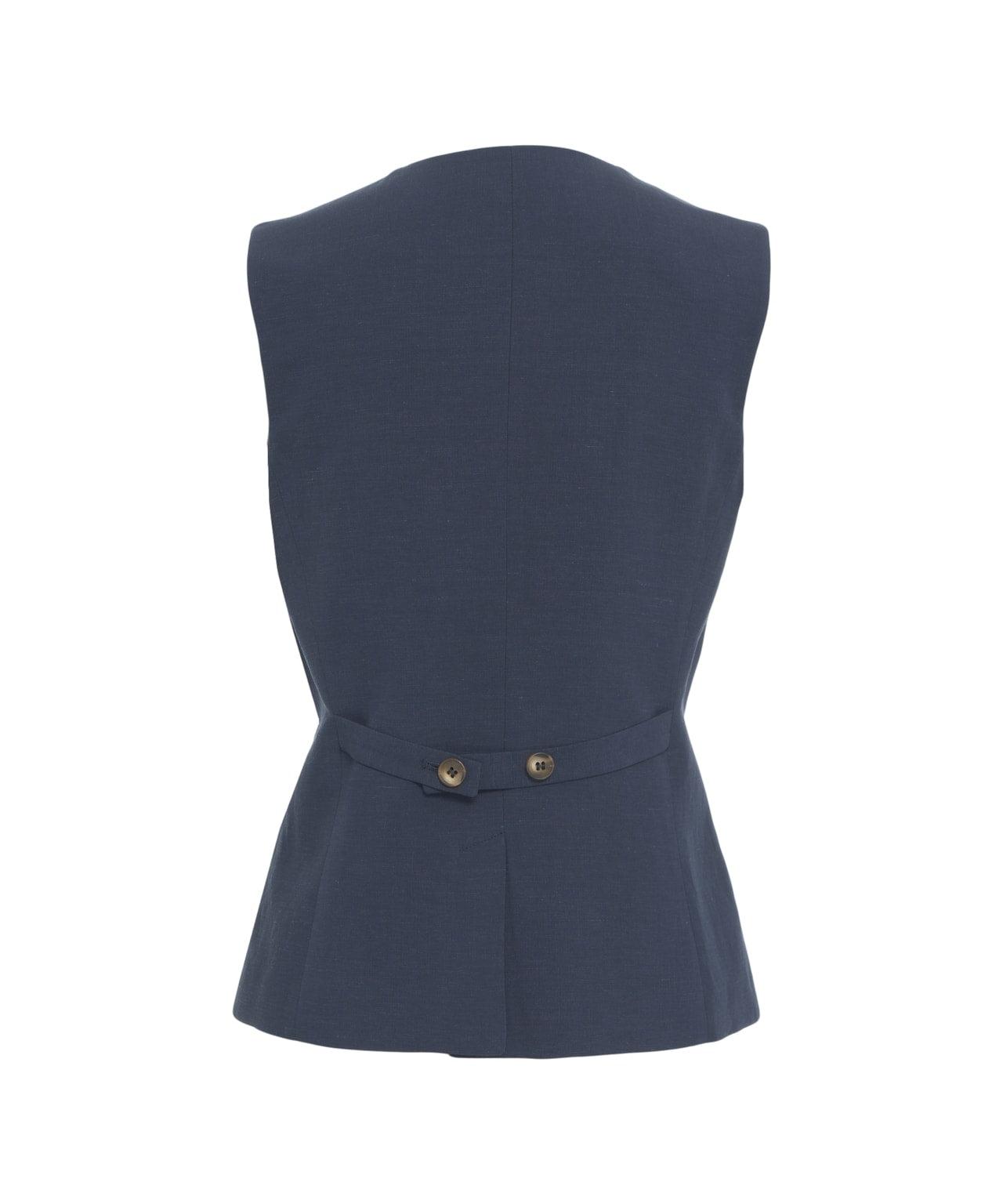 Linen blend vest Product Image