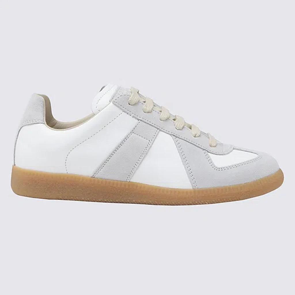 MAISON MARGIELA Replica Leather And Suede Sneakers In White Product Image