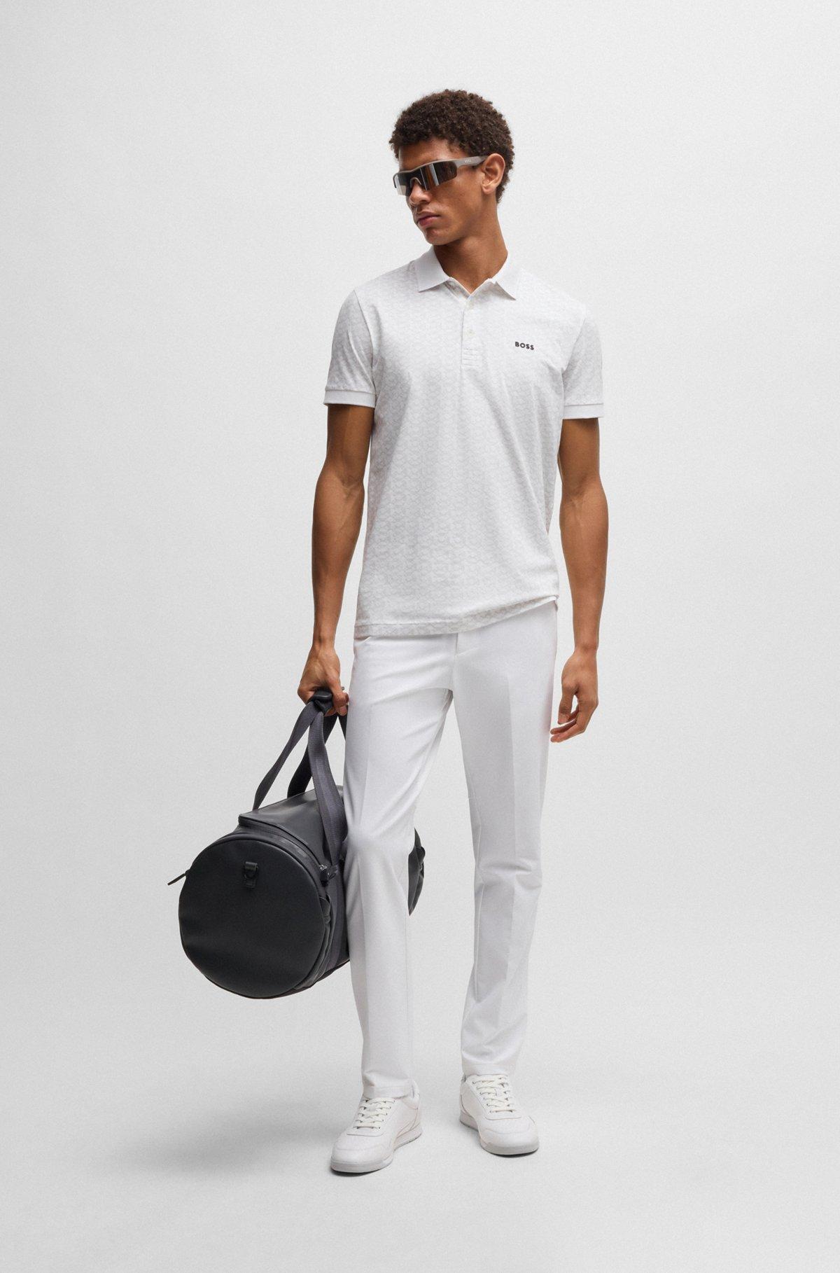 Paddy polo shirt in stretch cotton with printed pattern Product Image