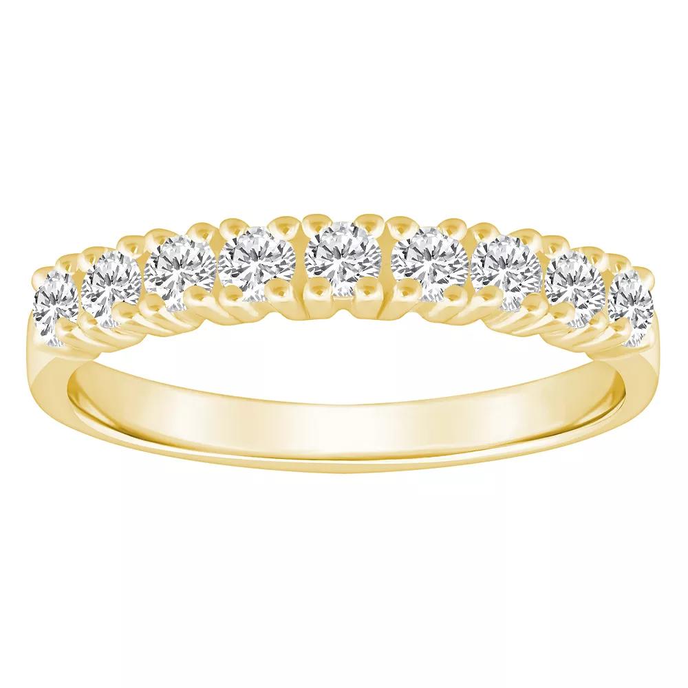 Alyson Layne 14k Gold 1/2 Carat T.W. Diamond 9-Stone Wedding Ring, Women's,  Product Image