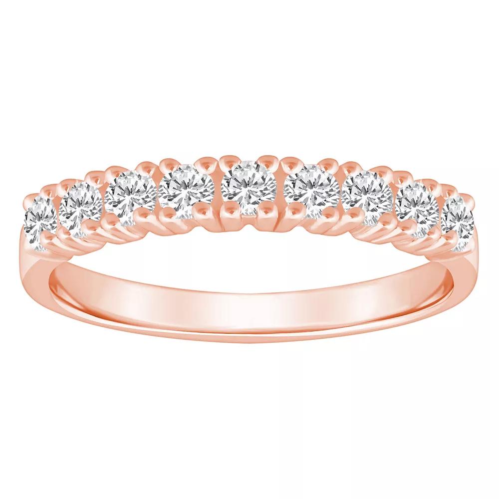 Alyson Layne 14k Gold 1/2 Carat T.W. Diamond 9-Stone Wedding Ring, Women's,  Product Image