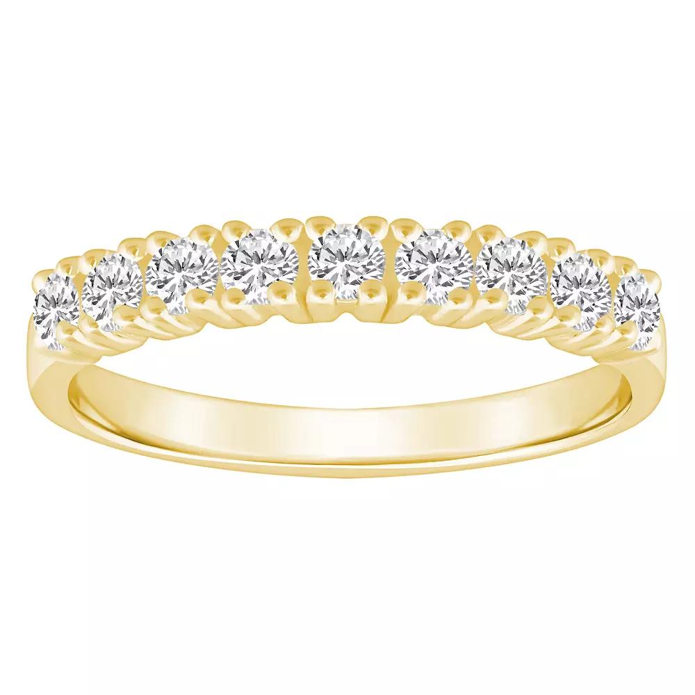 Alyson Layne 14k Gold 1/2 Carat T.W. Diamond 9-Stone Wedding Ring, Women's,  Product Image