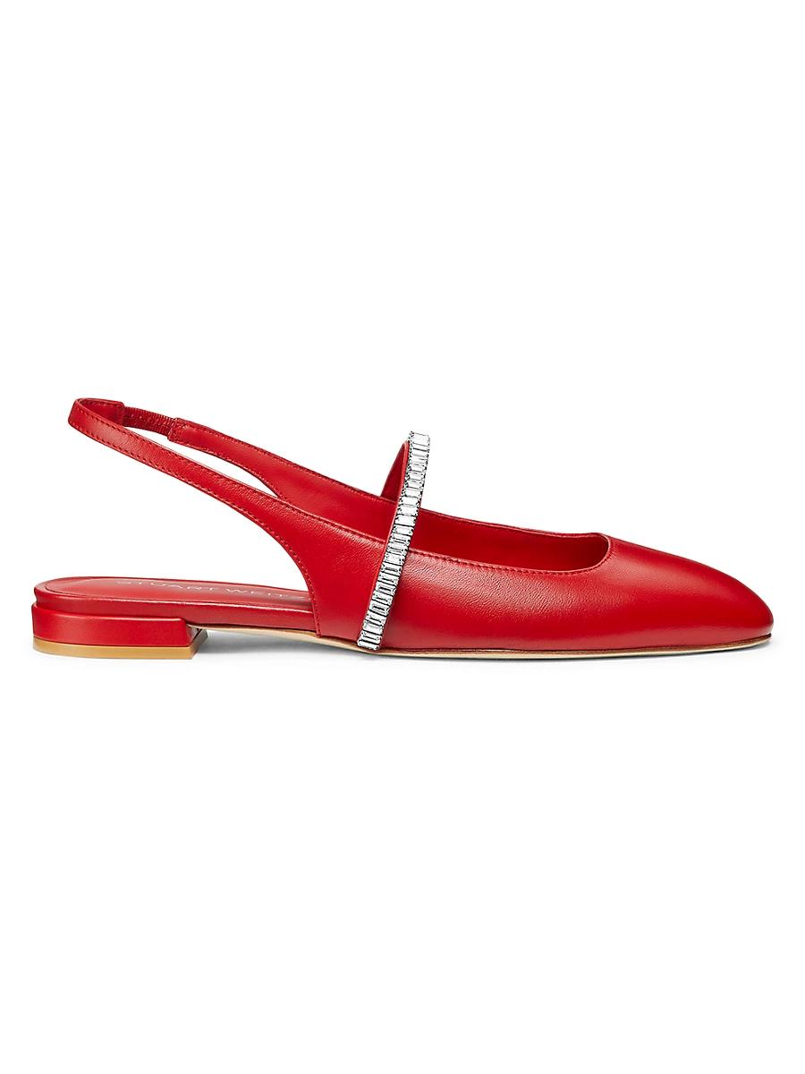 Womens Stefanie Leather Slingback Flats Product Image