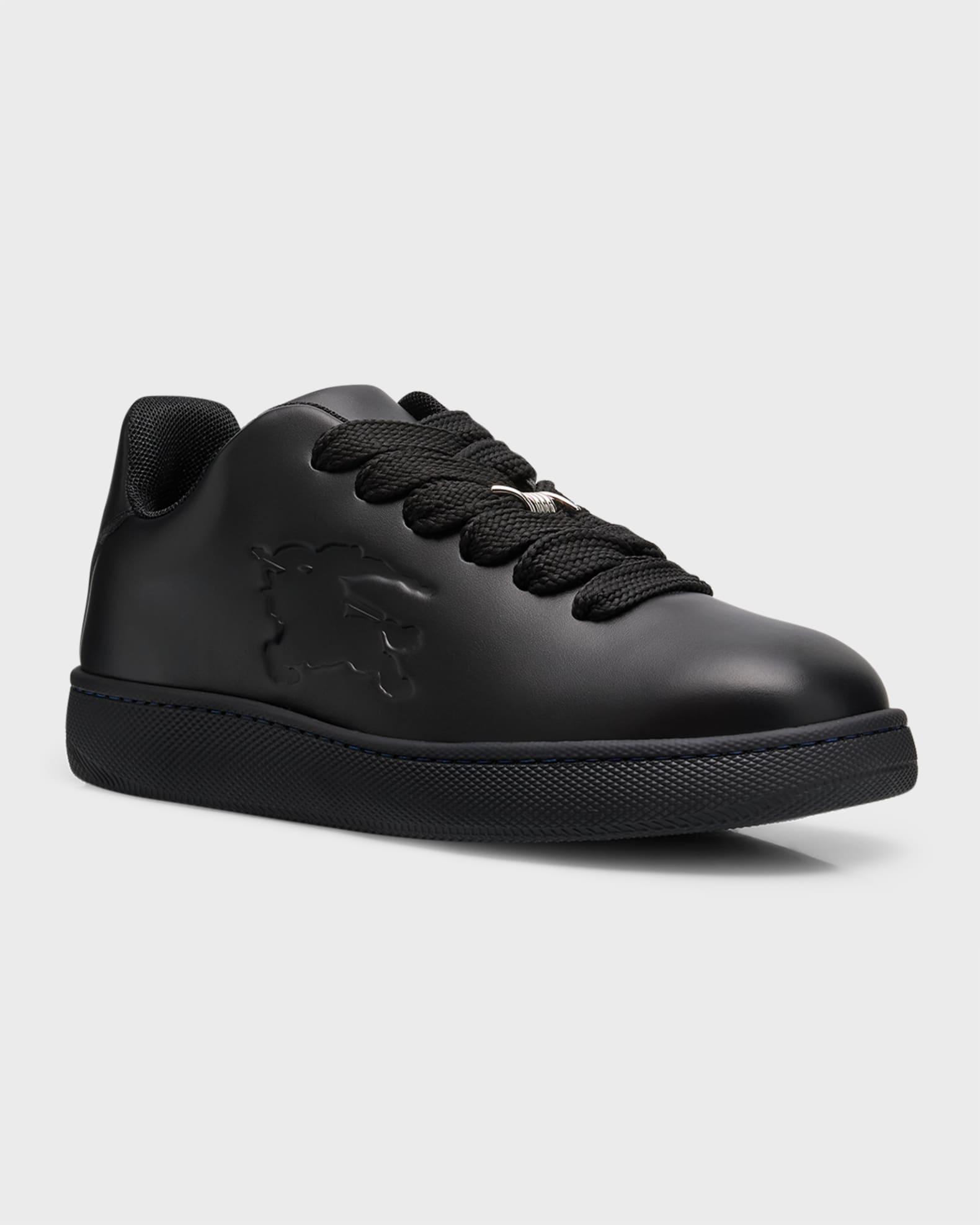 Men's Leather Box Low-Top Sneakers Product Image