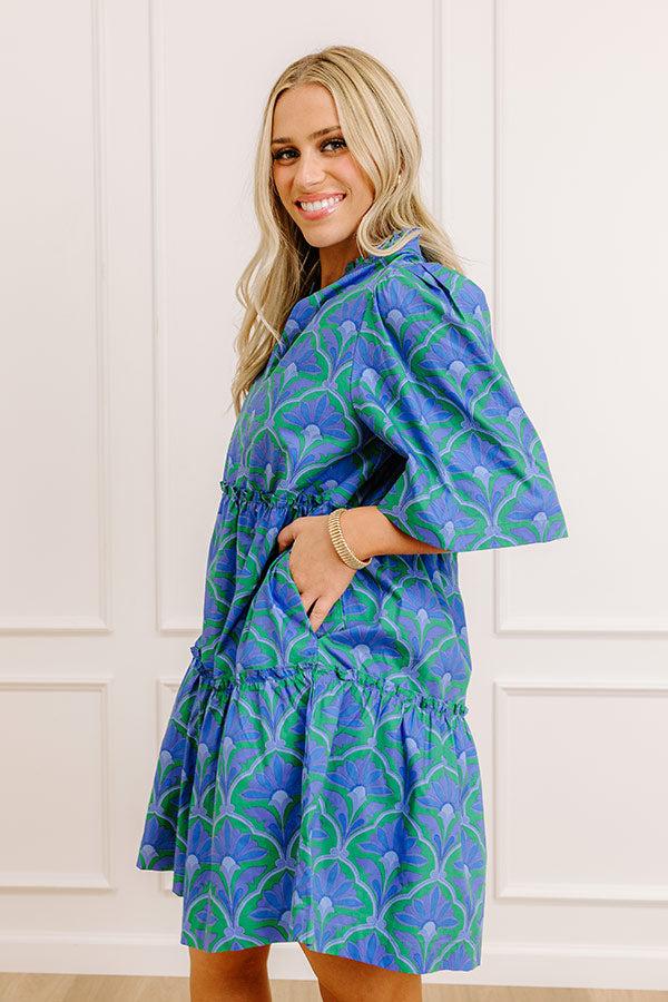 Charmed Feeling Floral Mini Dress in Periwinkle Product Image