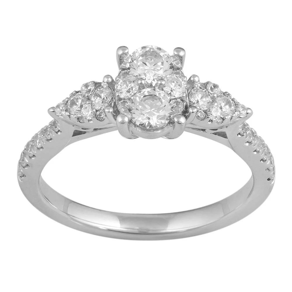 Sterling Silver 3/4 Carat T.W. Diamond Engagement Ring, Women's, Size: 7 Product Image