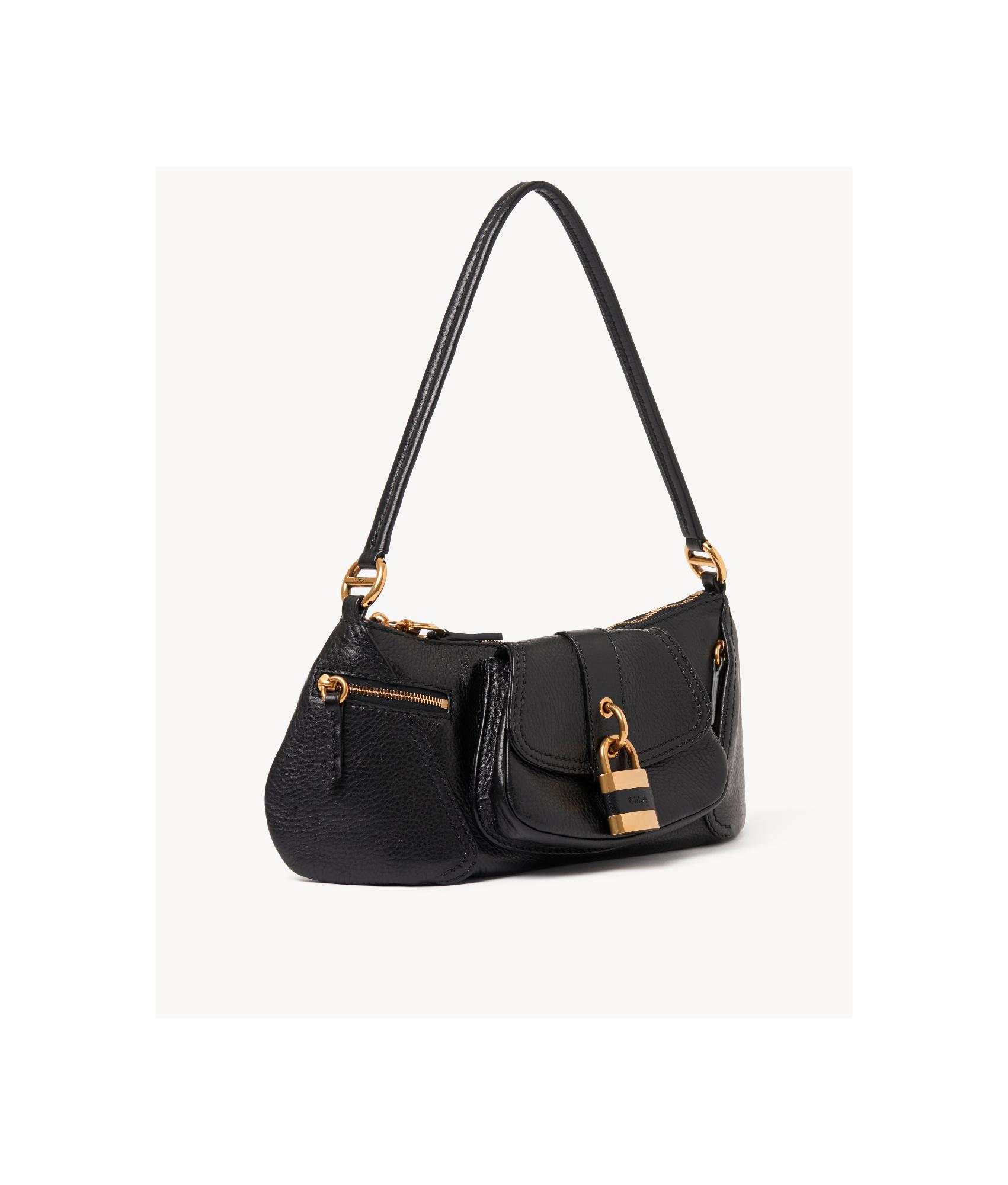 CHLOÉ The 99 Embellished Textured-leather Shoulder Bag In Black Product Image
