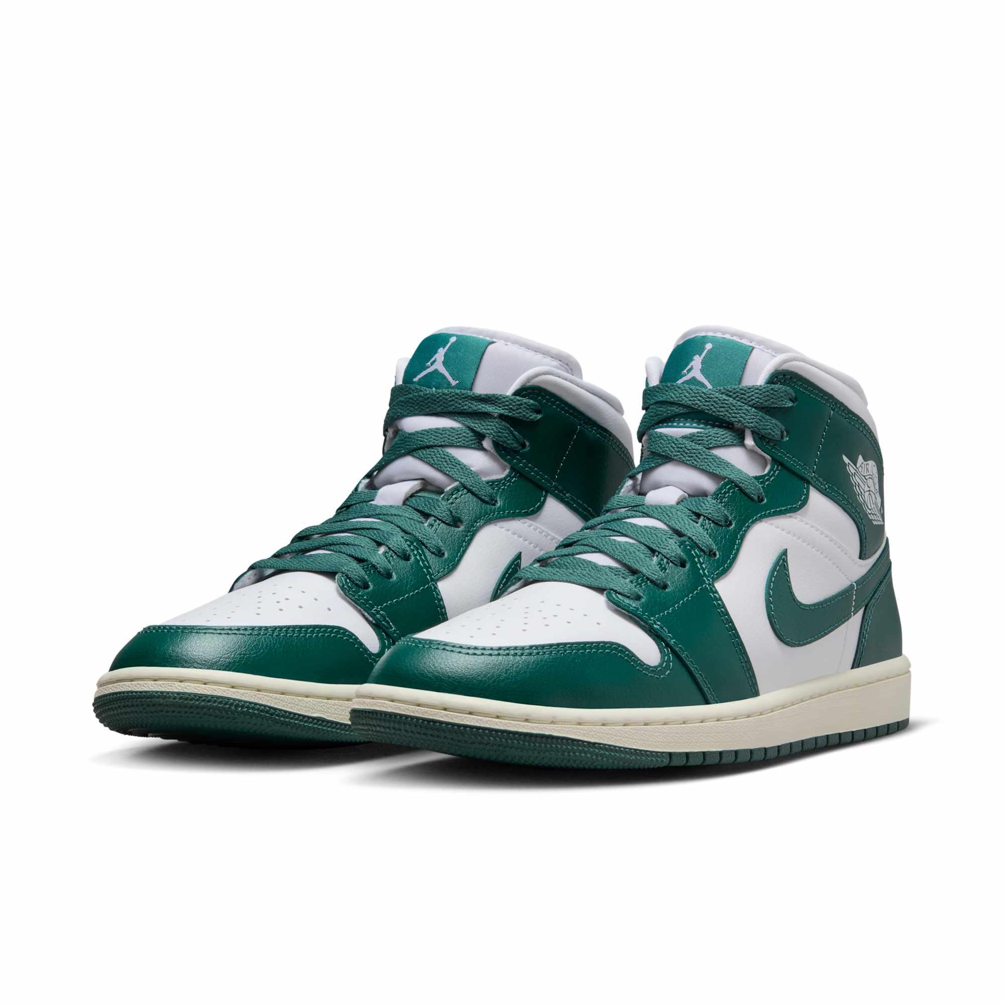 Jordan Womens Jordan AJ 1 Mid - Womens Basketball Shoes Oxidized Green/White/Sail Product Image