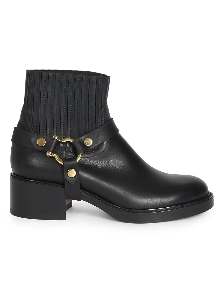 Womens Dakota Leather Ankle Boots Product Image