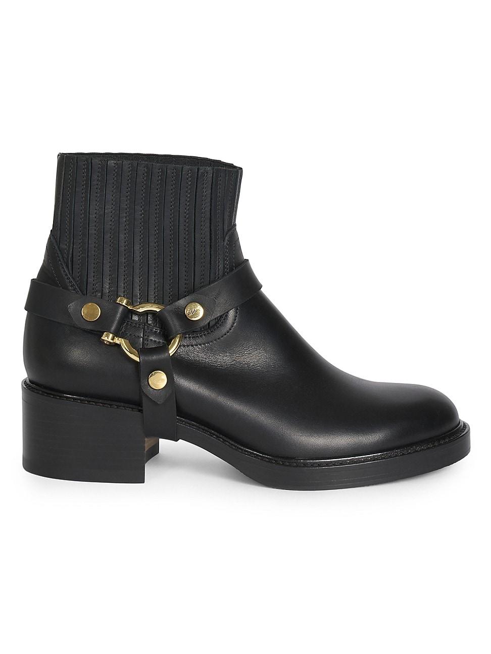 Womens Dakota Leather Ankle Boots Product Image
