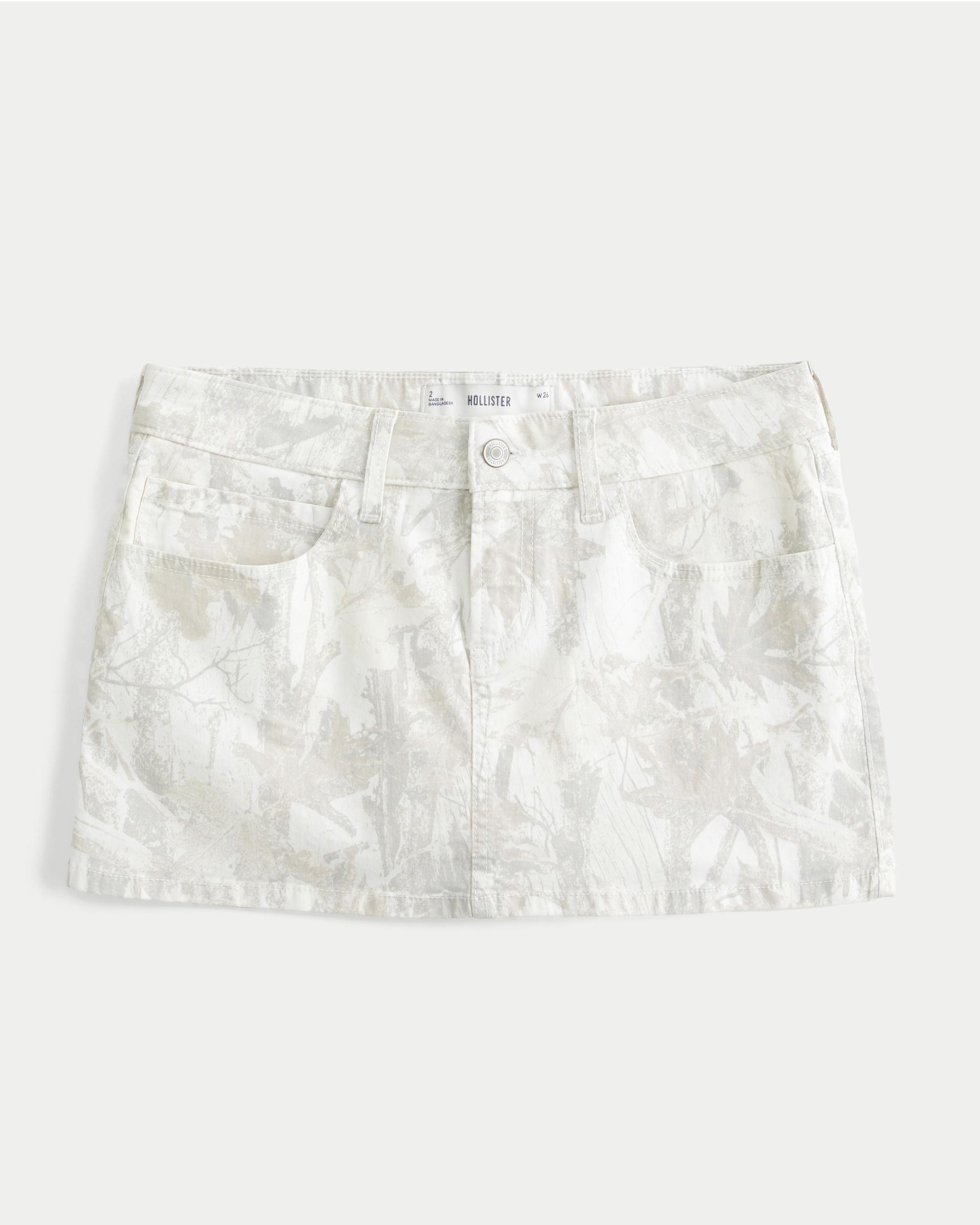 Low-Rise Pink Denim Mini Skort Product Image