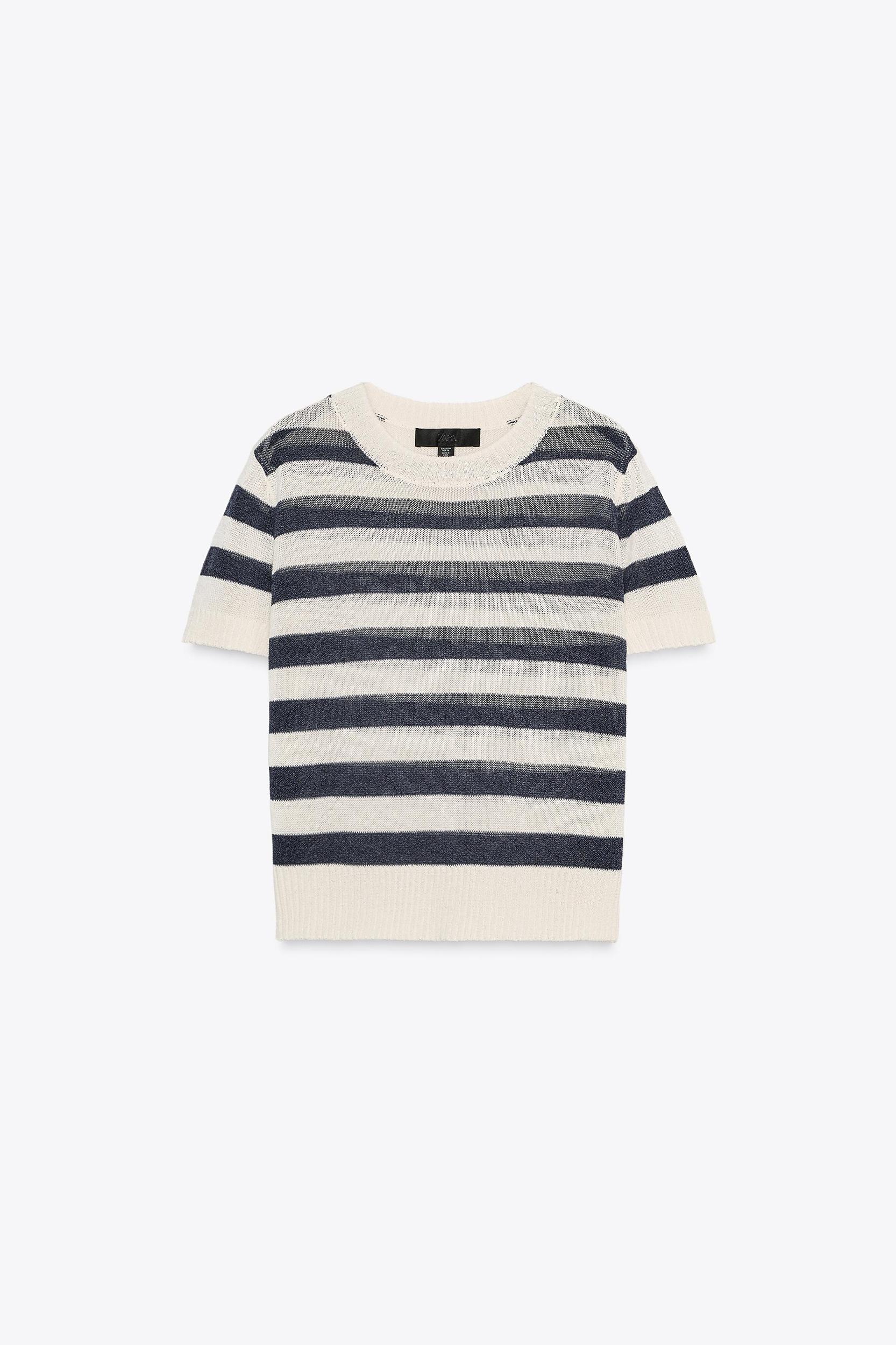 STRIPED KNIT TOP Product Image