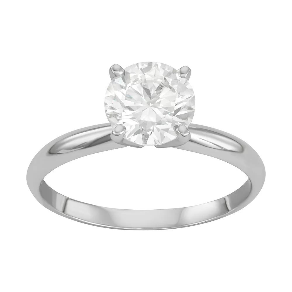 Evolv 14k Gold 1 1/2 Carat T.W. IGI Certified Lab-Grown Diamond Solitaire Engagement Ring, Women's, Size: 7 Product Image