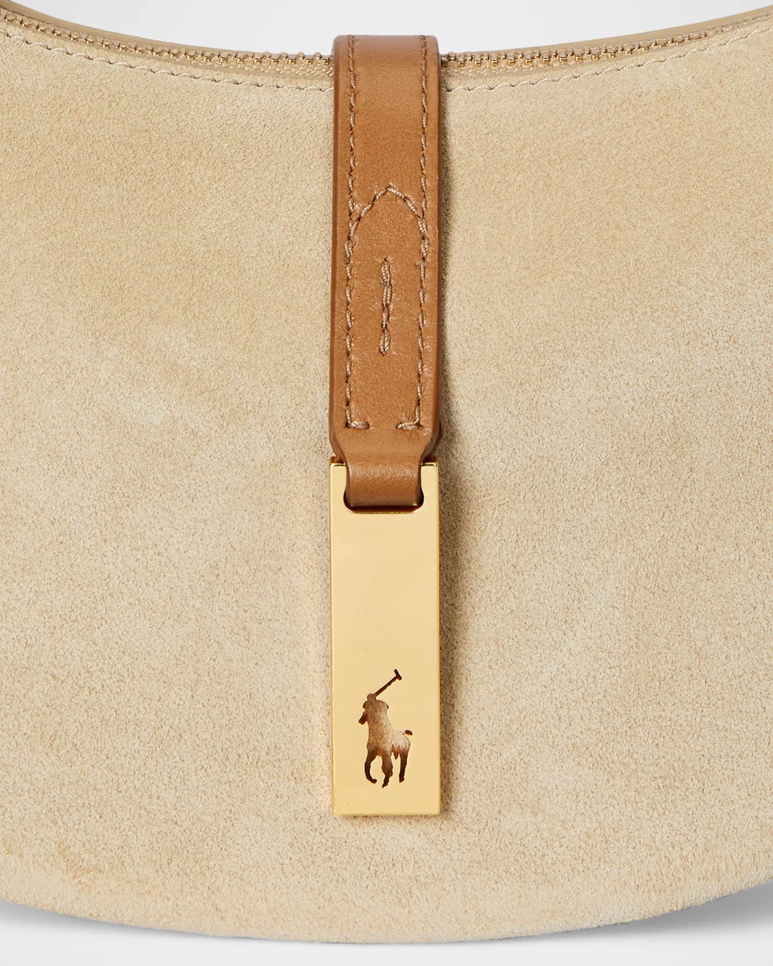 Polo ID Small Suede and Leather Shoulder Bag Product Image