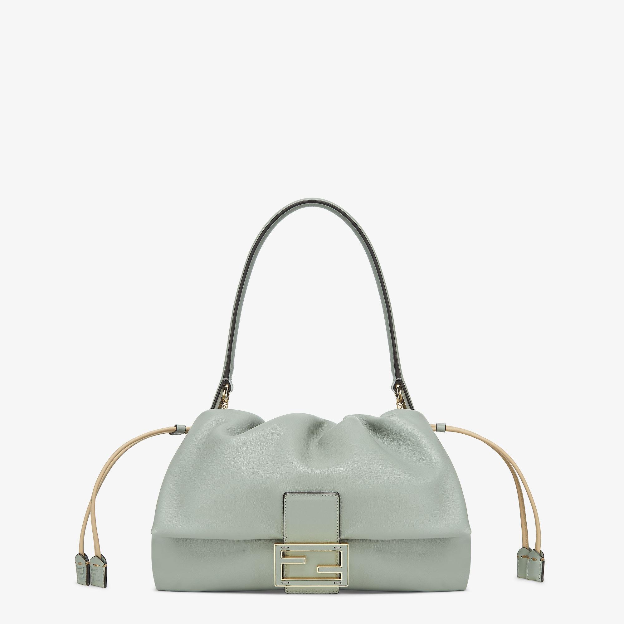 Mamma Baguette MediumMatcha green nappa leather bag Product Image