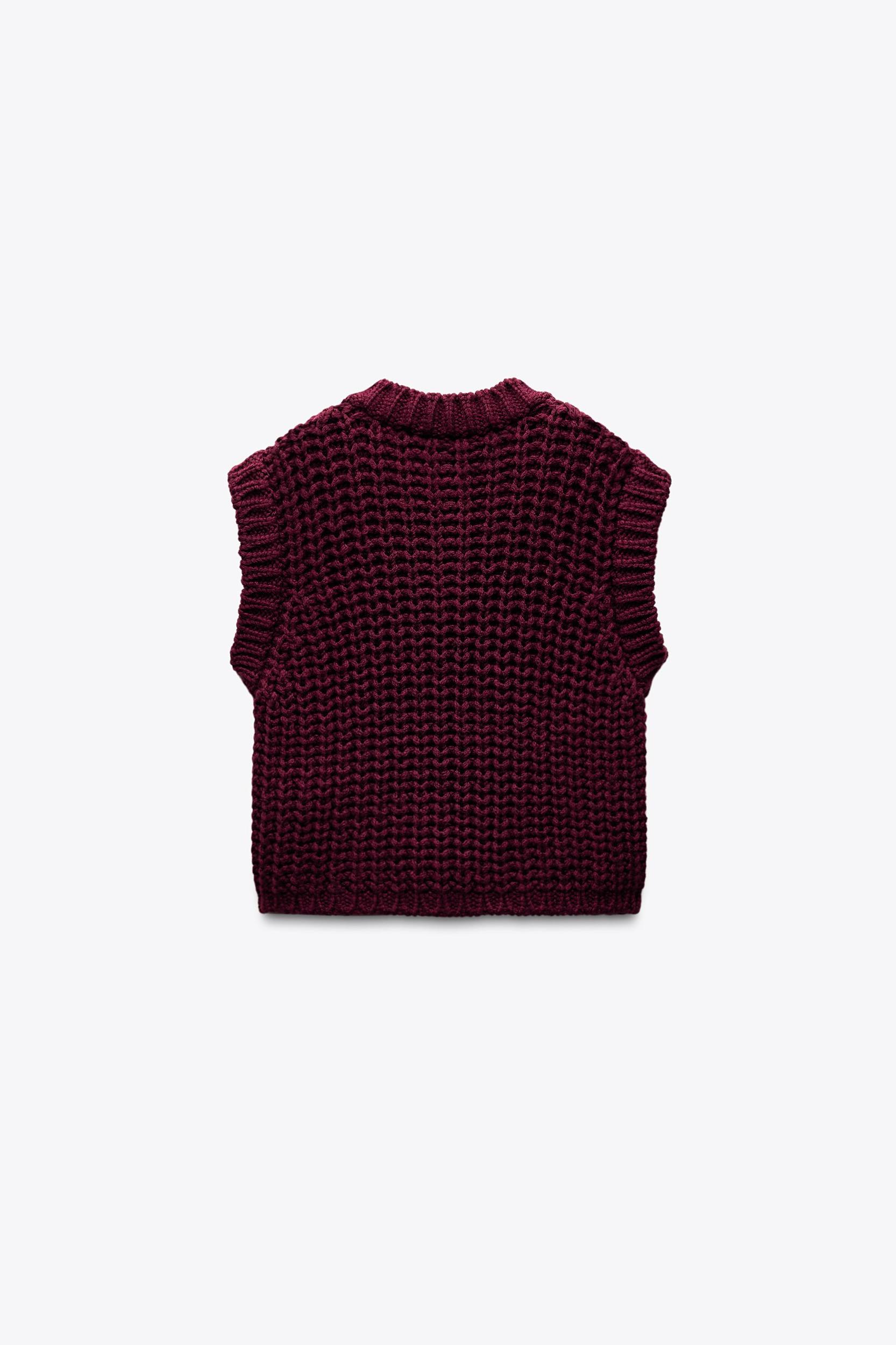 CHUNKY KNIT SWEATER VEST Product Image