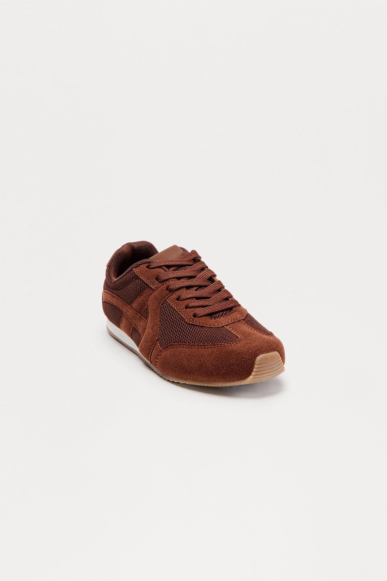 Glen Lace Up Sneakers - Brown Female Product Image