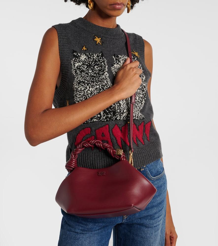 GANNI Bordeaux Mini Bou Handbag In Red Product Image