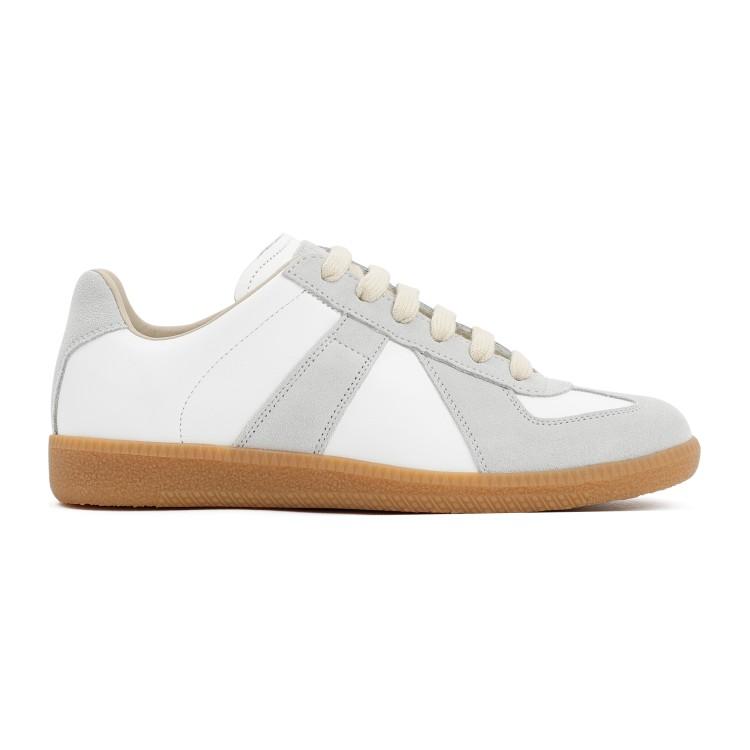 MAISON MARGIELA Replica Leather And Suede Sneakers In White Product Image