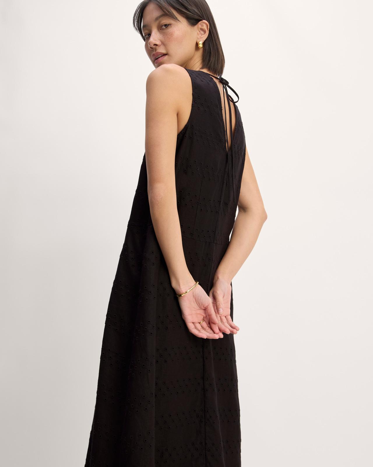 The Linen Eyelet Maxi Dress Product Image