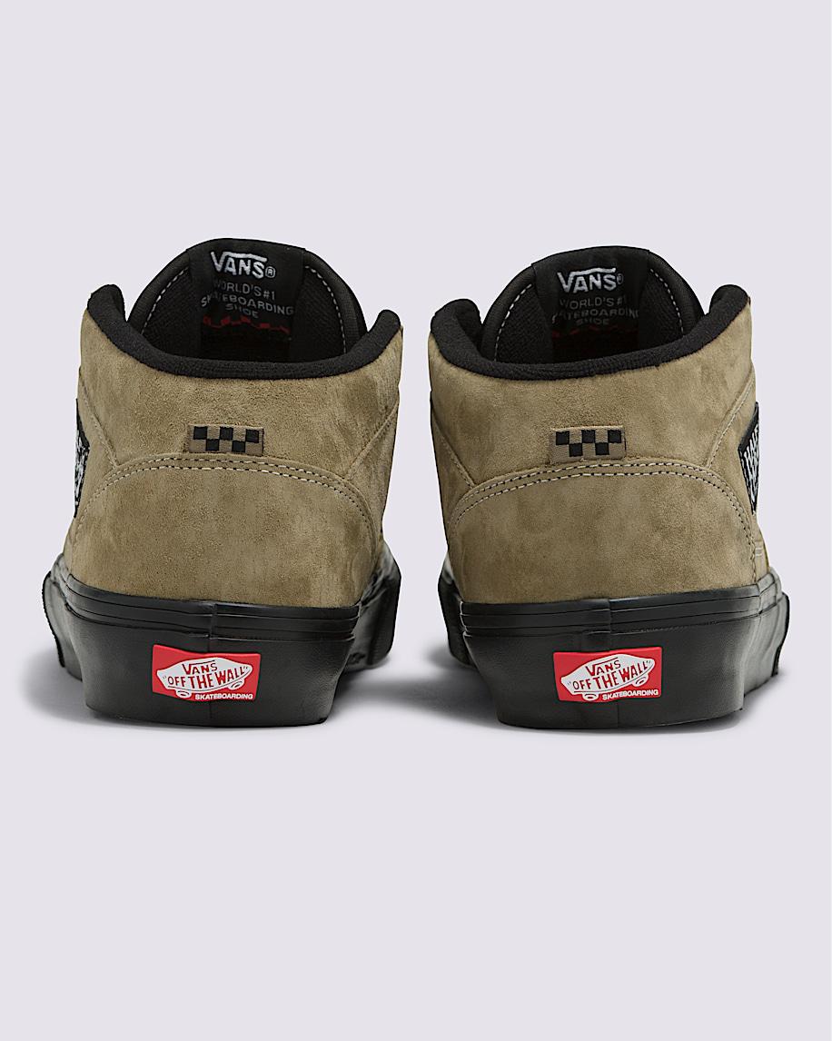 Skate Half Cab Suede Shoe in Olive Brown| Vans US Product Image